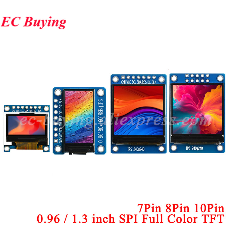 Oled Display 0.96 - 0,96 1,3-дюймовый IPS TFT-дисплей 7P 8P
