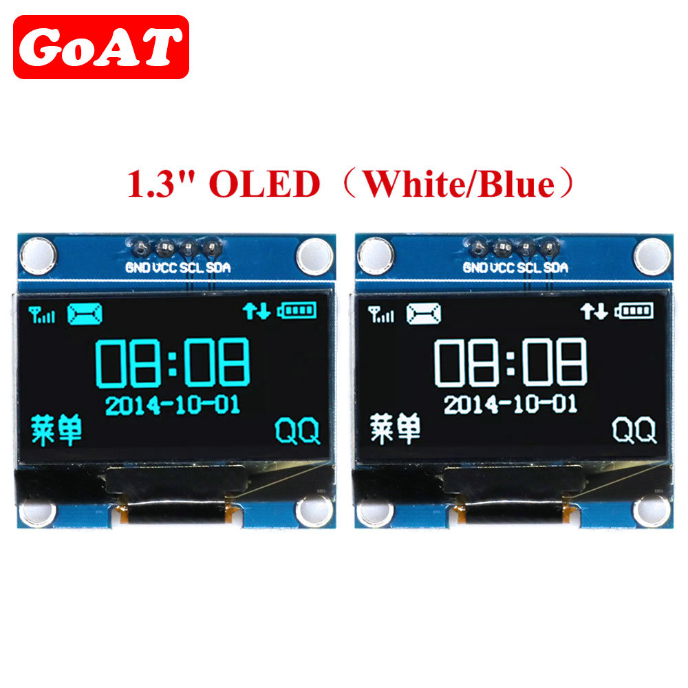 Ssd1306 - 1,3-дюймовый OLED-модуль 1,3-дюймовый модуль дисплея белого/синего
