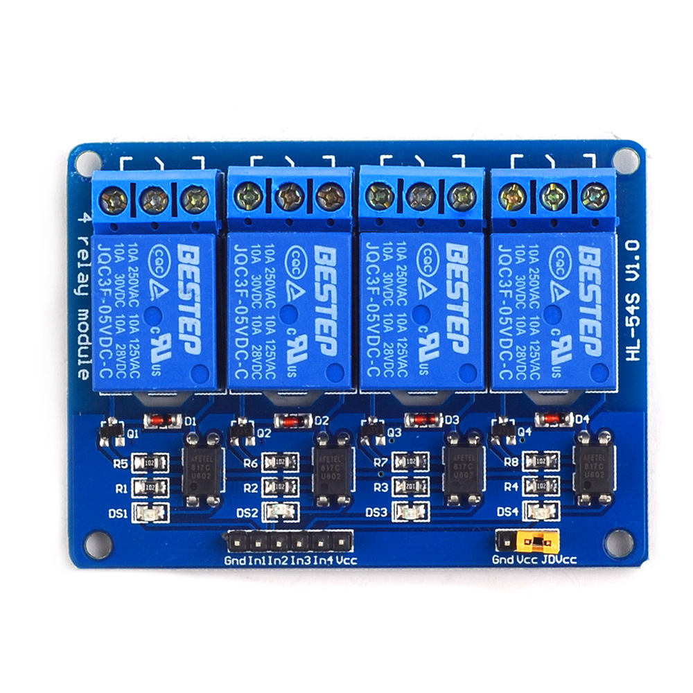 5 В 4-канальный релейный модул – обзор и цена Relay Module 4 Channel