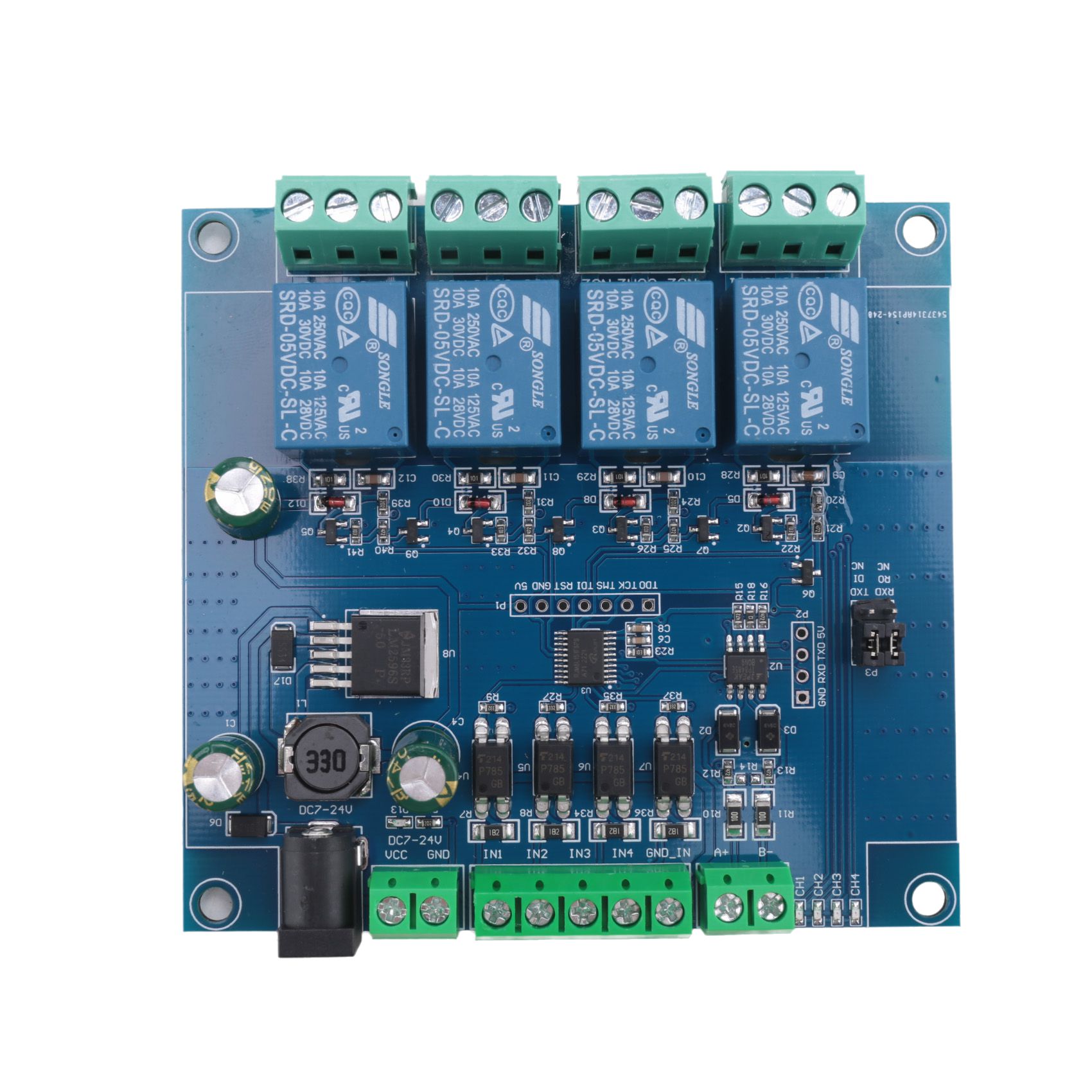 【A03R~】 Модуль реле Modbus RTU – обзор и цена Relay Module 4 Channel