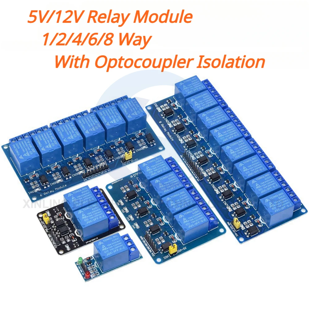 Модуль реле 5/12В на 1/2/4/6/8 – обзор и цена Relay Module 1 Channel