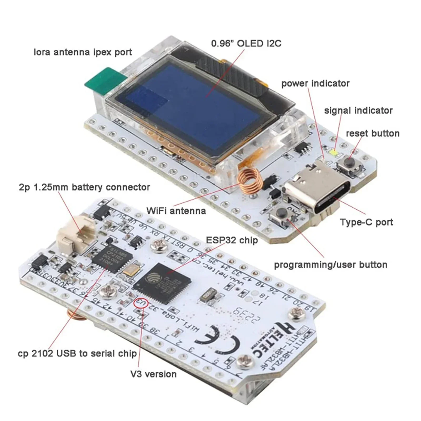 Плата разработки ESP32 LoRa32  – обзор и цена Oled Display 0.96