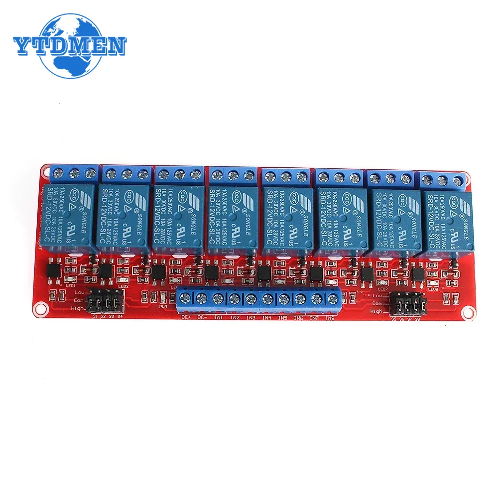1 шт. релейный модуль 5 В 12 В – обзор и цена Relay Module 4 Channel